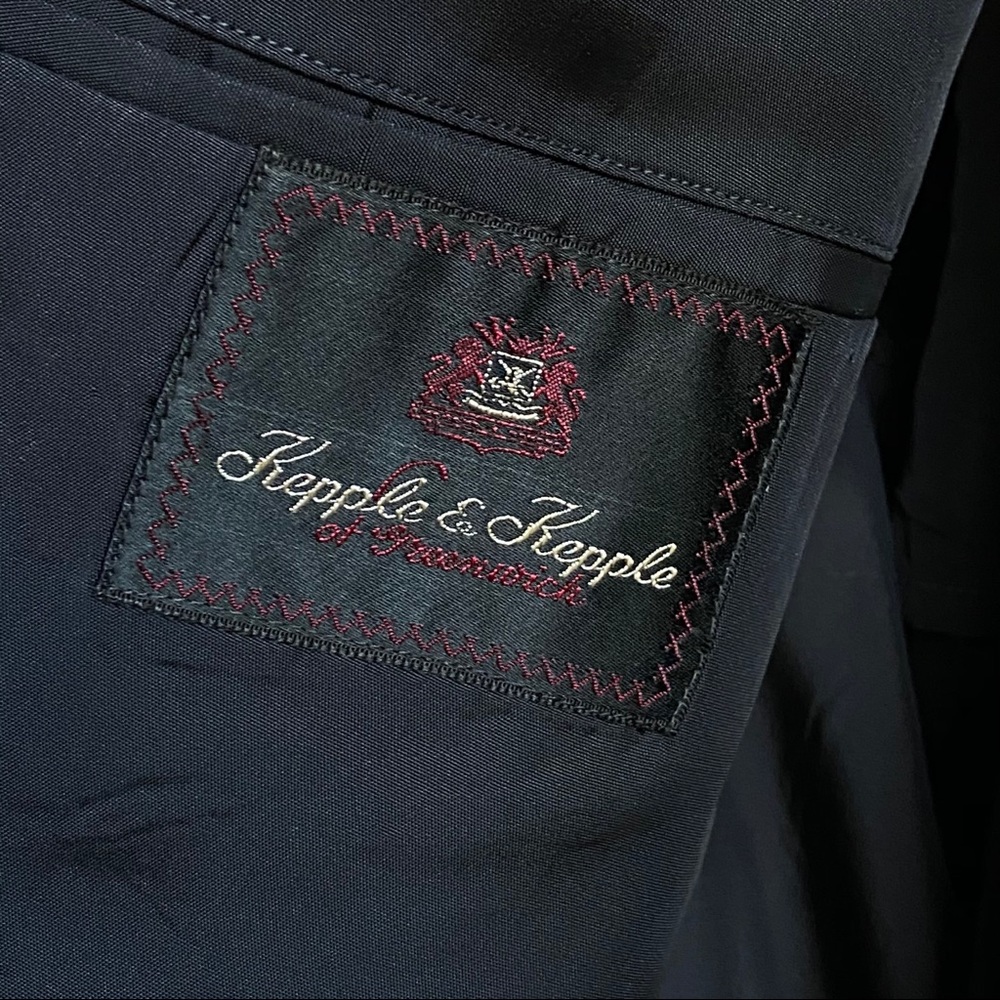 Kepple & Kepple of Greenwhich Navy Tuxedo Suit - Picture 3 of 12